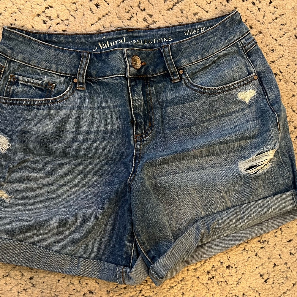 Natural Reflections Women's Distressed Blue Jean Shorts